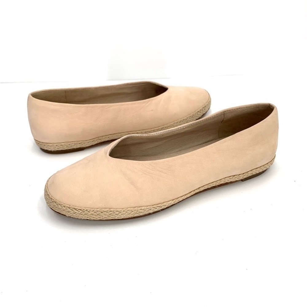 Eileen Fisher Flats Tour Nubuck Espadrille in Barley Size 6 Neutral Color